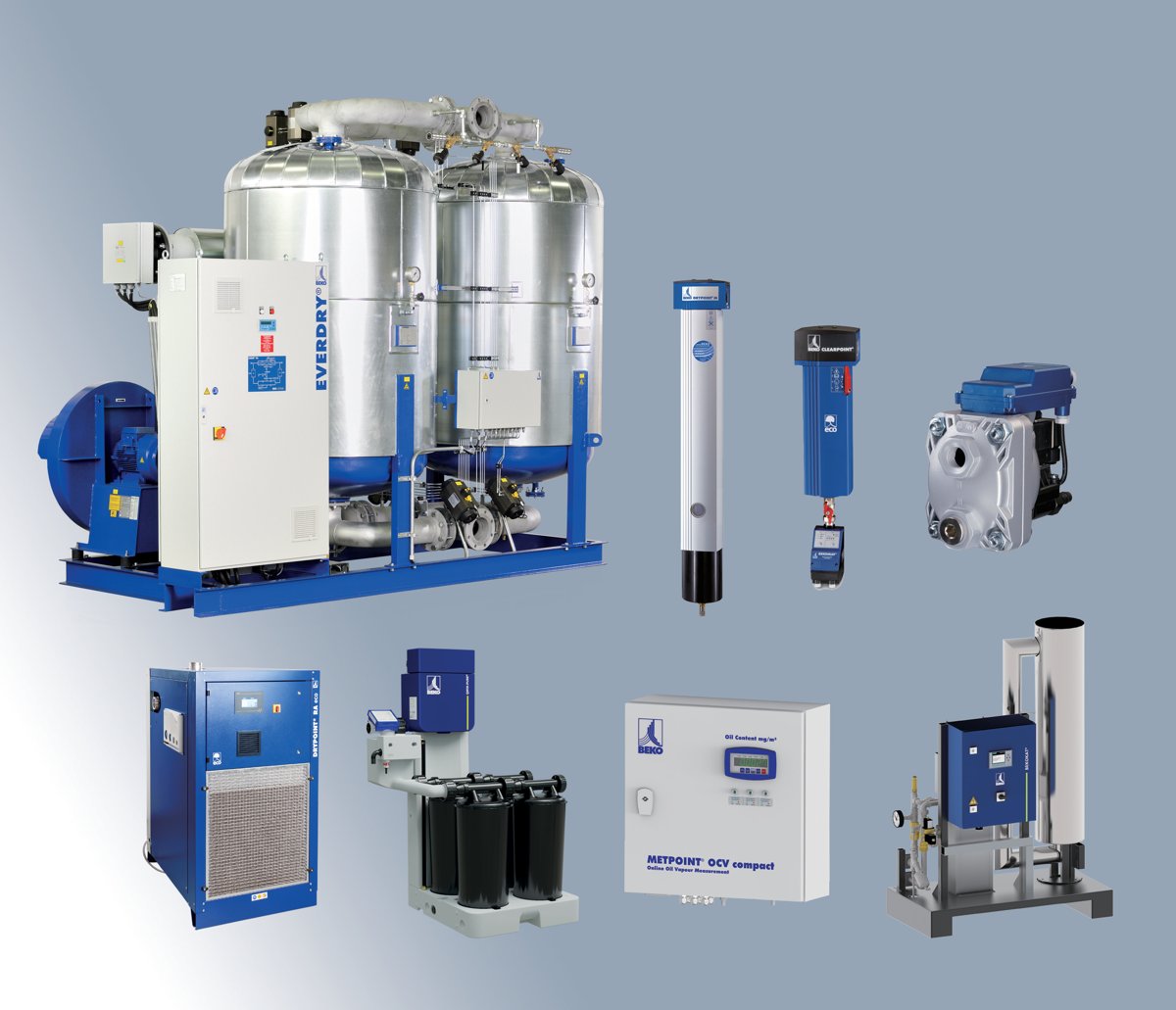 Tổng quan các dòng thiết bị xử lý khí nén BEKO