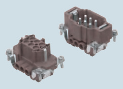 Lõi giắc ILME CNE...RY 6 cực + PE 16A - 500V - mã CNEF 06 RY, CNEM 06 RY