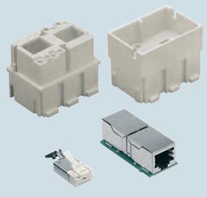 Module ILME MIXO mô-đun dùng cho 2 RJ45 + 8 cực giắc 10A - 250V - mã CX 02 JF **, CX 02 JM