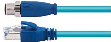 Giắc cắm WAIN M12-D Circular Connector (250V 4A) – M12-M04D-T/RJ45-T-1.5-PUR-Cat.5e