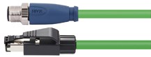 Giắc cắm WAIN M12-D Circular Connector (60V 1A) – M12-M04D-T/RJ45P-T-1.5-PUR-PFN